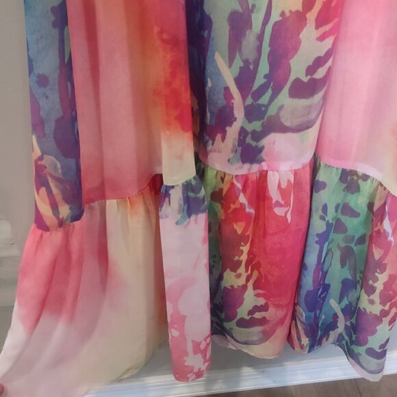 Lane Bryant Tie-Dye Strapless Maxi Dress Size 18/20 - Picture 9 of 10